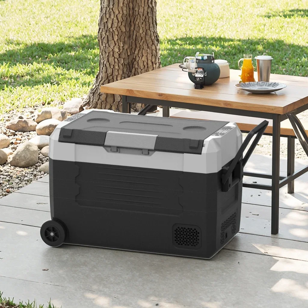 

Suitable for2025 Portable 35L Car Fridge Bluetooth Camping Electric Cooler Box Freezer for 12v 24v Cars Refrigerator with Compre