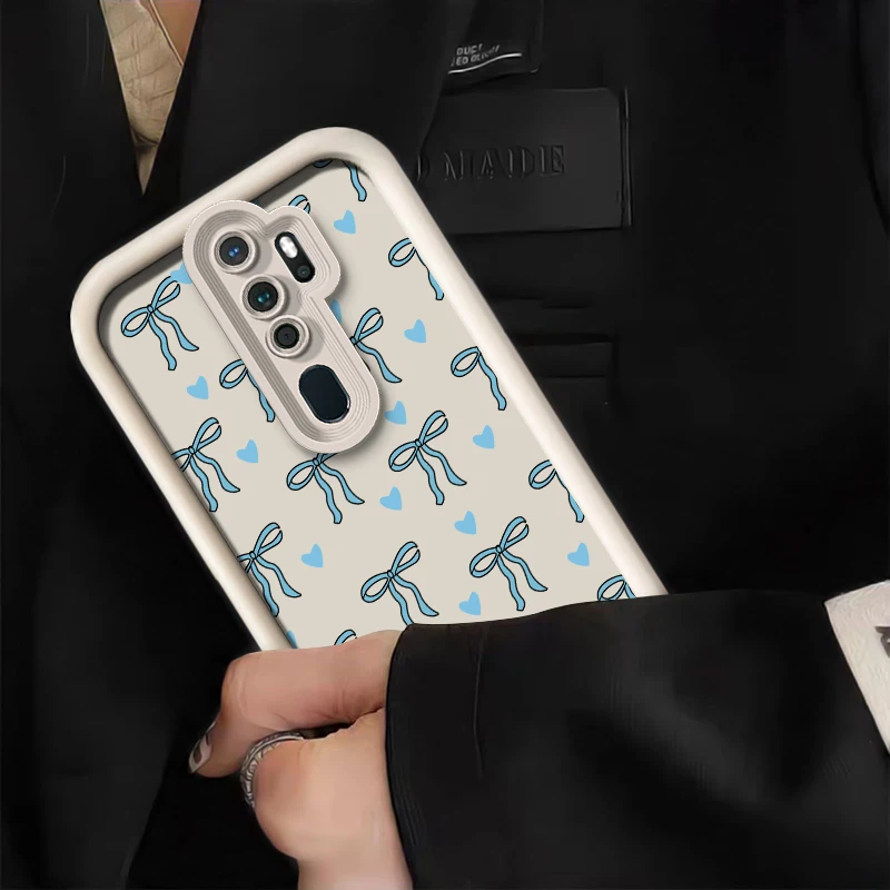 لينة للصدمات جراب هاتف ل ممن لهم A38 A53 A60 A72 A73 A52 A33 A32 A92S A74 A76 A57 A55 A54 الحب القلب القوس عقدة غطاء طباعة #3