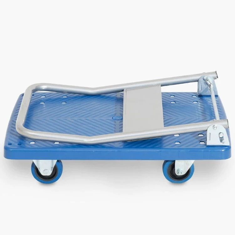 

Steel Plate Trolley Flatbed Truck Truck, Folding Trailer Small Pull Cart Express Handling Silent Load King Large Cargo