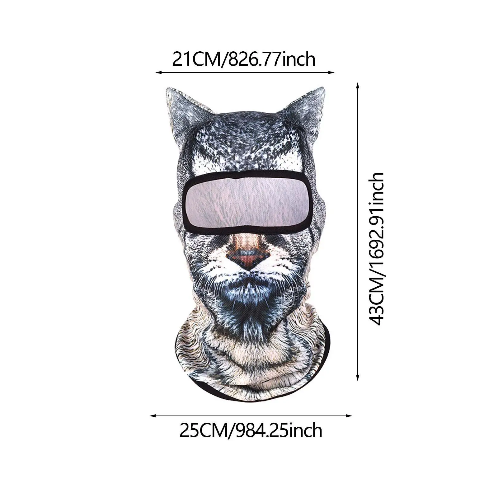 Balaclava animal máscara facial máscara de cabeça máscara de esqui para esportes de equitação ao ar livre