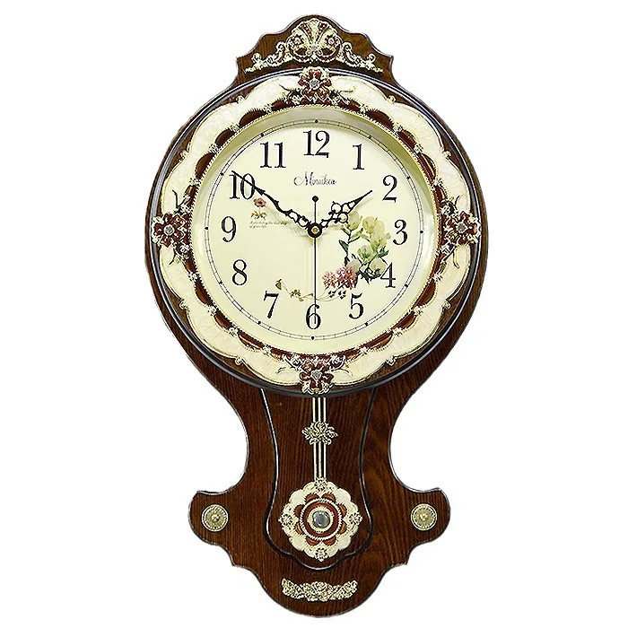 

Solid wood antique wall Living room Large bedroom silent European quartz clock