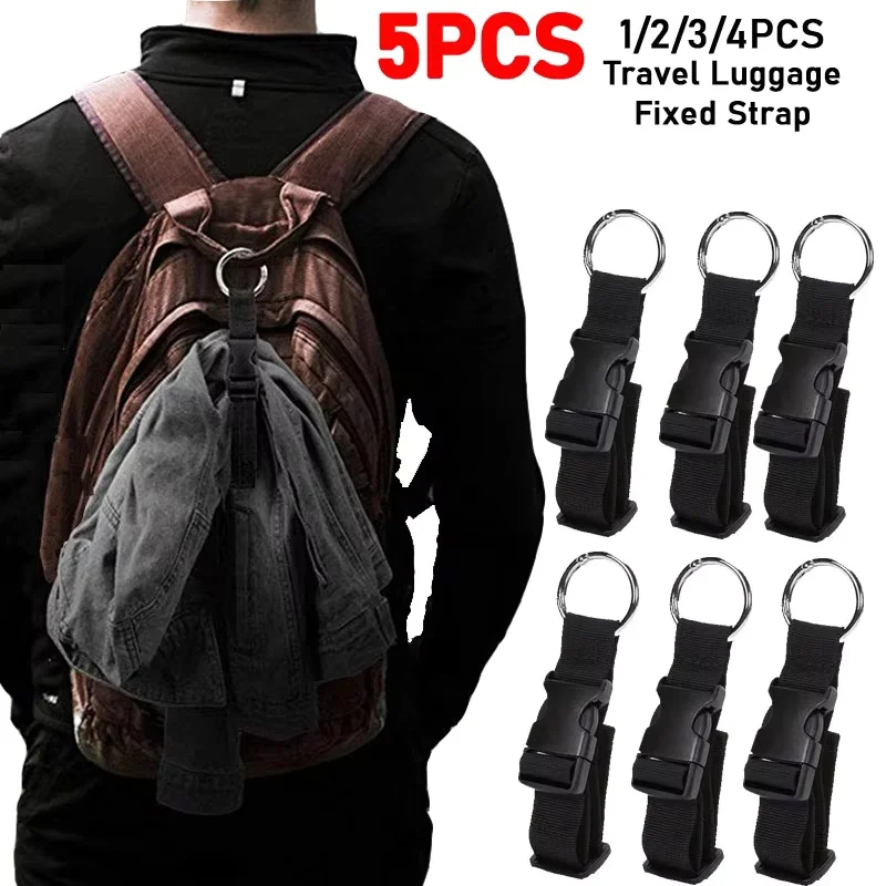 Travel Luggage Fixed Strap Backpack External Strap Portable Strap With Release Buckle Add-A-Bag Luggage Strap Belt Jacket Holder