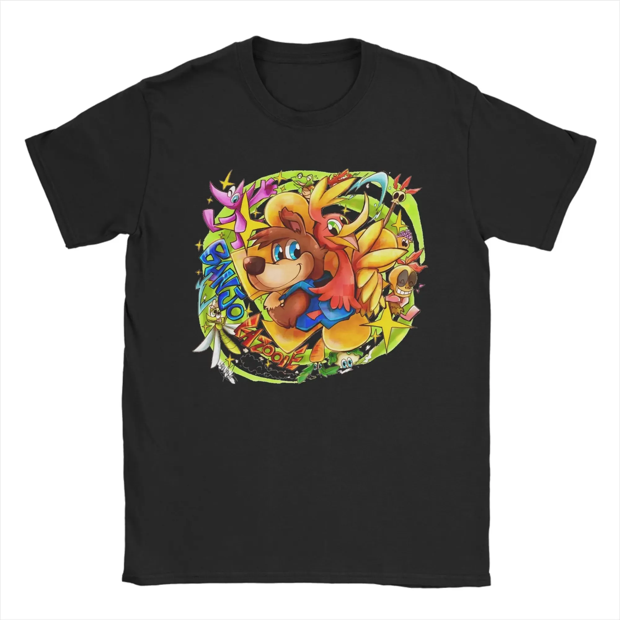 Koszulka dla par 2026 Banjo Kazooie Gra Śmieszne Koszulki Hipsterskie Koszulki Plażowe Y2K Oversize Męskie Damskie Krótkie Rękawy Casualowe