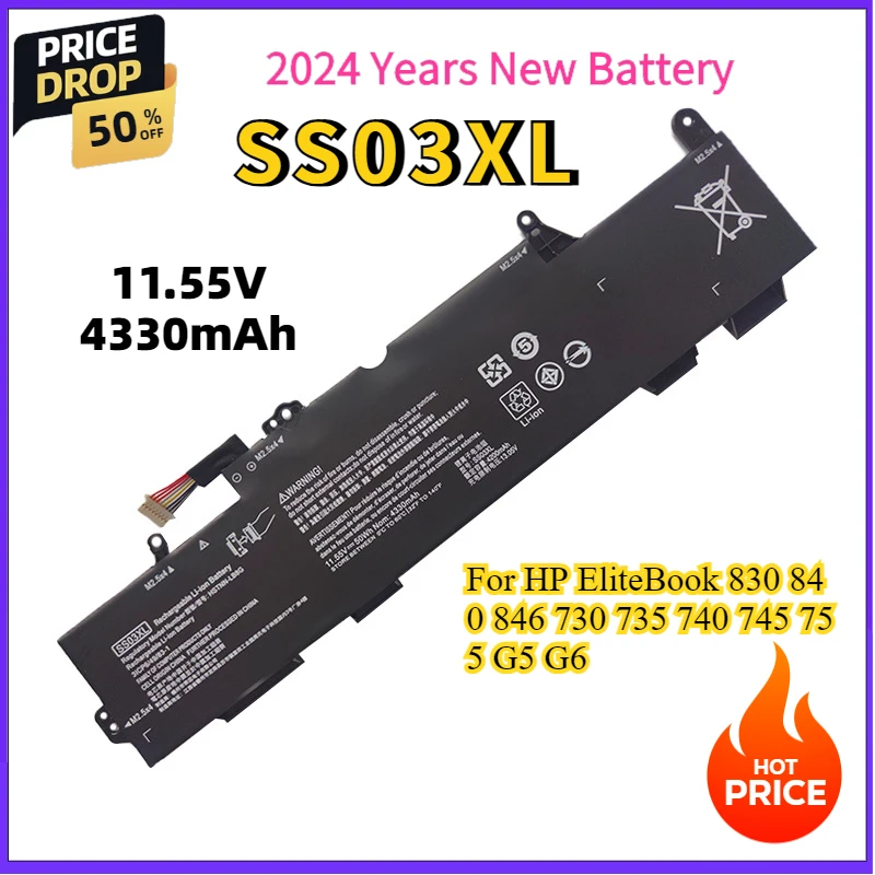 

SS03XL Laptop Battery For HP EliteBook 830 840 846 730 735 740 745 755 G5 G6 ZBook 14u G5 HSN-I12C HSN-I13C-4 HSN-I13C-5 HSTNN-L