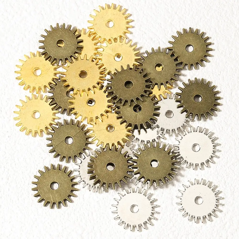 

100pcs 17mm Metal Retro Round Mixed Gears Steampunk Pendants Charms for Necklace Handmade DIY Jewelry Accessories Wholesale