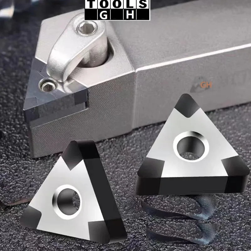PCBN CBN Drehmeißel TNMG160404 TNGA160408 Kubisches Bornitrid Werkzeuge Metalldrehmaschine Schneidwerkzeug zur Bearbeitung von Stahl Gusseisen 1 Stück – Detail 1