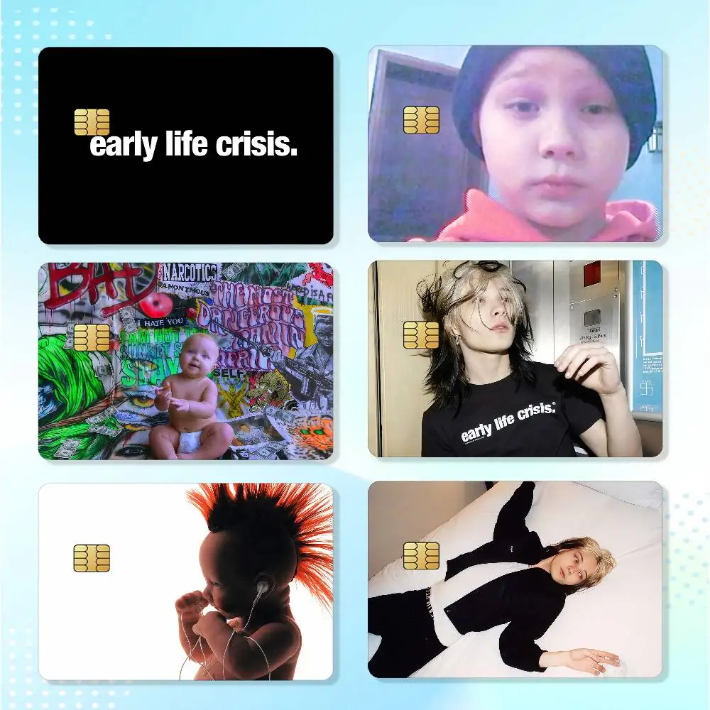 Singer N-Nettspend Early Life Crisis Matte Card Stickers For Credit Cards Debit Cards And Transit Cards 4Pcs