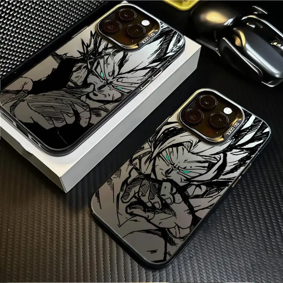 

Soft Cover Case for iPhone 16e 17 Air 11 12 13 Pro Max 14 15 16 Plus Dragon Ball Vegeta Son Goku Art