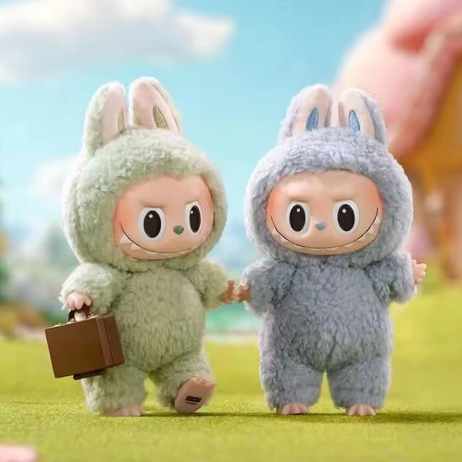 2025 NEW High Quality MacaronFor Labubu V1 The Monsters Big Into Energy Series Blind Box Vinyl Plush Doll Pendant Gradient Color