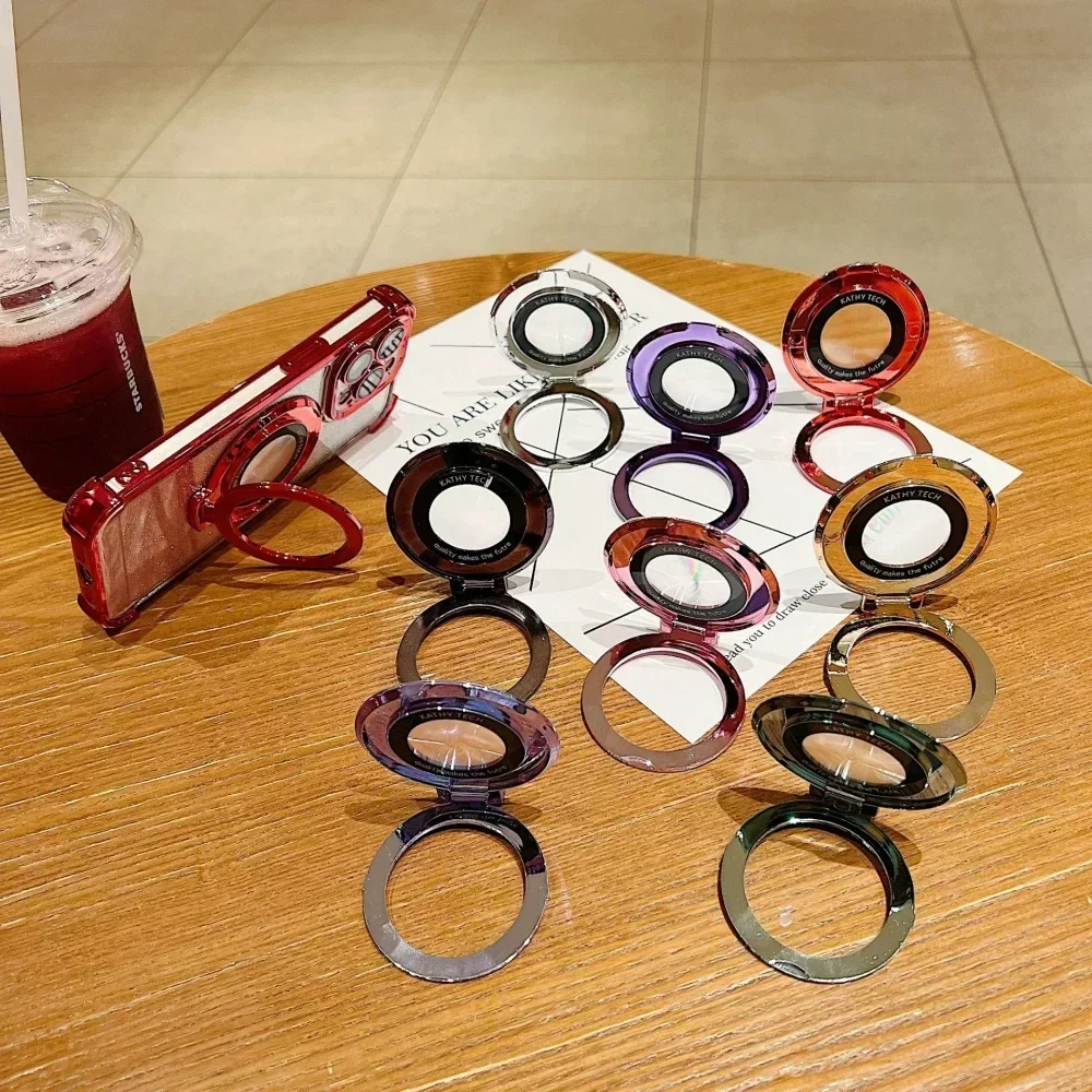 Magnetic Ring Holder Removable Magnet Grip Kickstand Shell Accessories  For iPhone 16 15 14 Huawei Xiaomi 14 Cell Phone Bracket