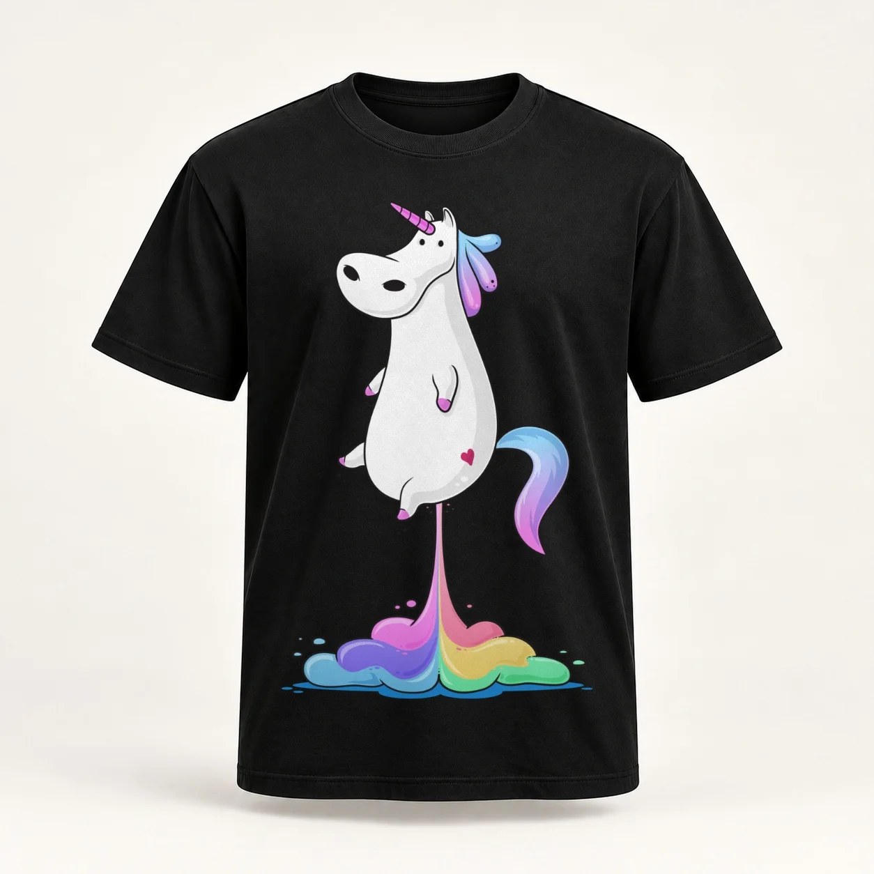 Unicorn Fart T-Shirt cotton tshirt 100% t shirts for man pack white g man t shirts for men graphic t shirts for man T-Shirt