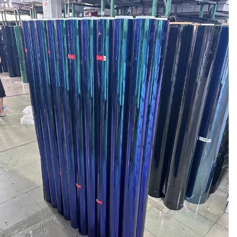 قسط LLuamr الملونة نافذة تينت فيلم الحرباء سلسلة الضوء الأرجواني 8570 75-80% VLT 99% UV 99% IRR PET نانو السيراميك غير يتلاشى