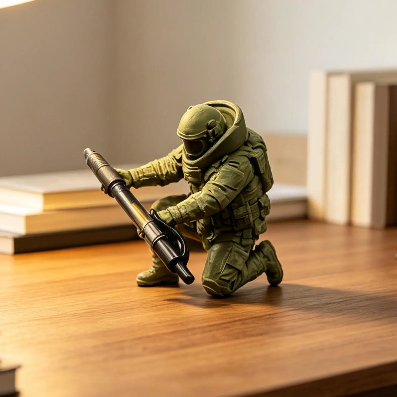 3D Printed Pen Holder Cool Desktop Organizer Statue Creative Gift Office Stationery Stand Realistic Hero Room Office Decor