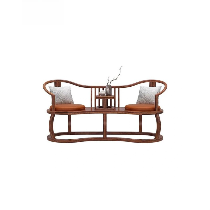 

Solid wood Arhat bed Simple Song's black walnut home chaise longue Living room Bedroom Arhat chair Double