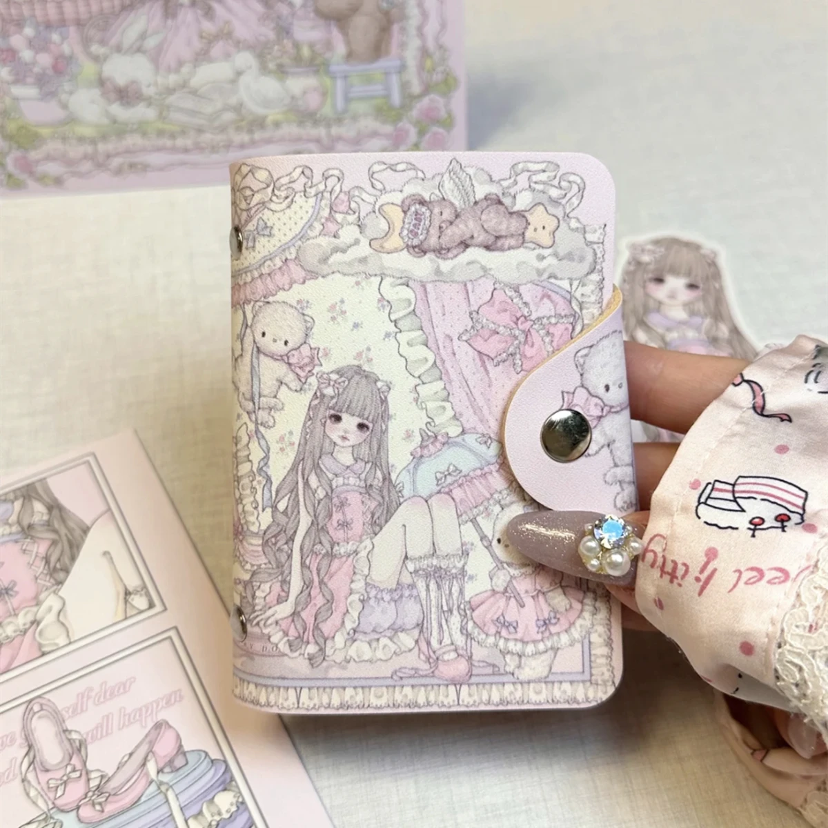1Pcs Cartoon Card Bags Casual Cute ID Credit Card Holders Creative Color Card Case Bank Card Cover Multi Card Slots Wallet