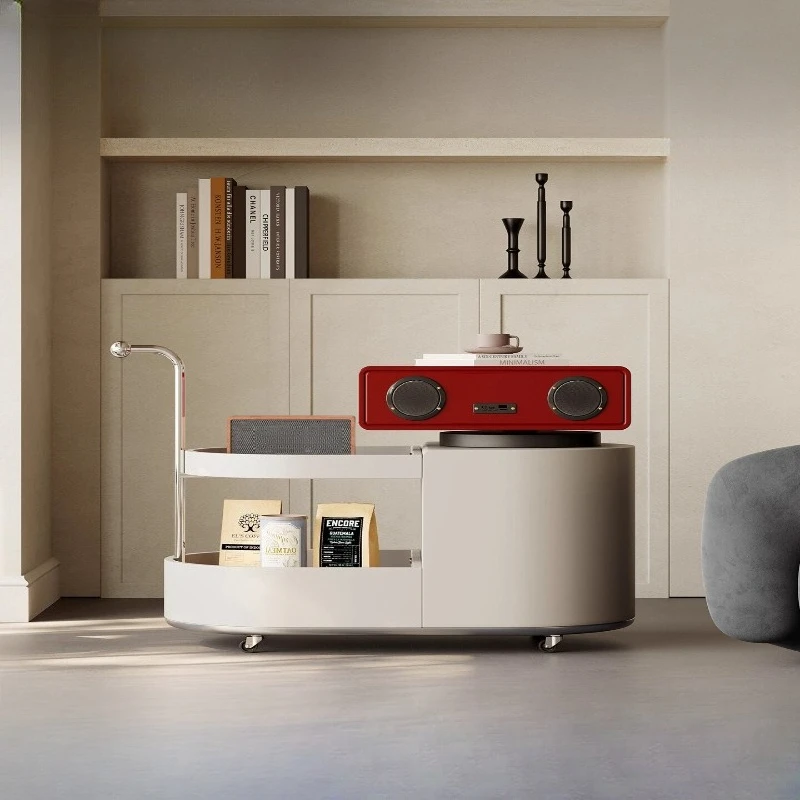 

Modern movable sofa side few multi-functional creative cart small coffee table