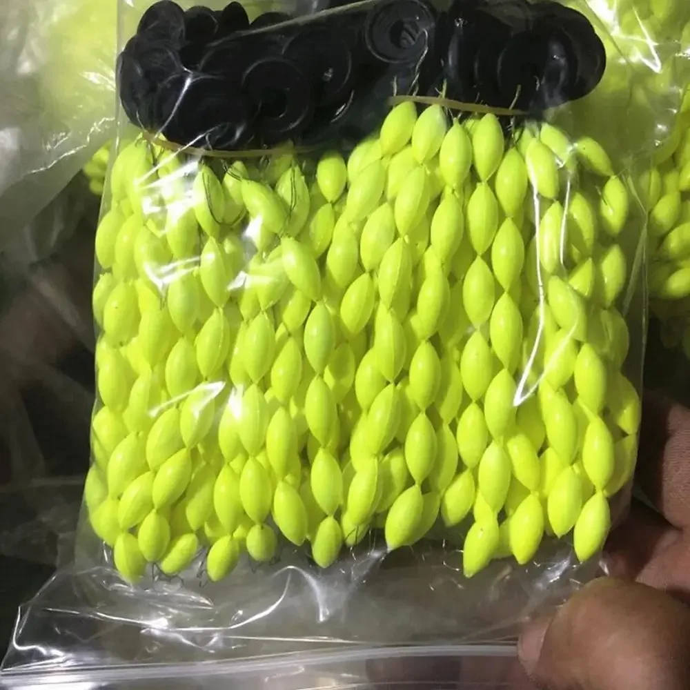 ZWICKE 30Pcs/5packs 6 In 1 Fishing Float String Type Seven Star Float Foam Space Bean Fishing Line Stopper Buoys  Fishing Tackle