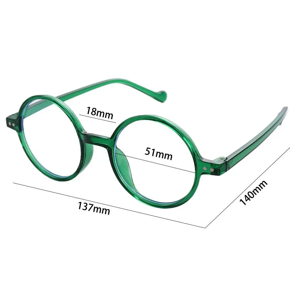 Male Anti Blue Light Blocking Eyeglasses Hyperopia Eyewear Glasses Round Presbyopic Glasses Reading Glasses Computer Glasses