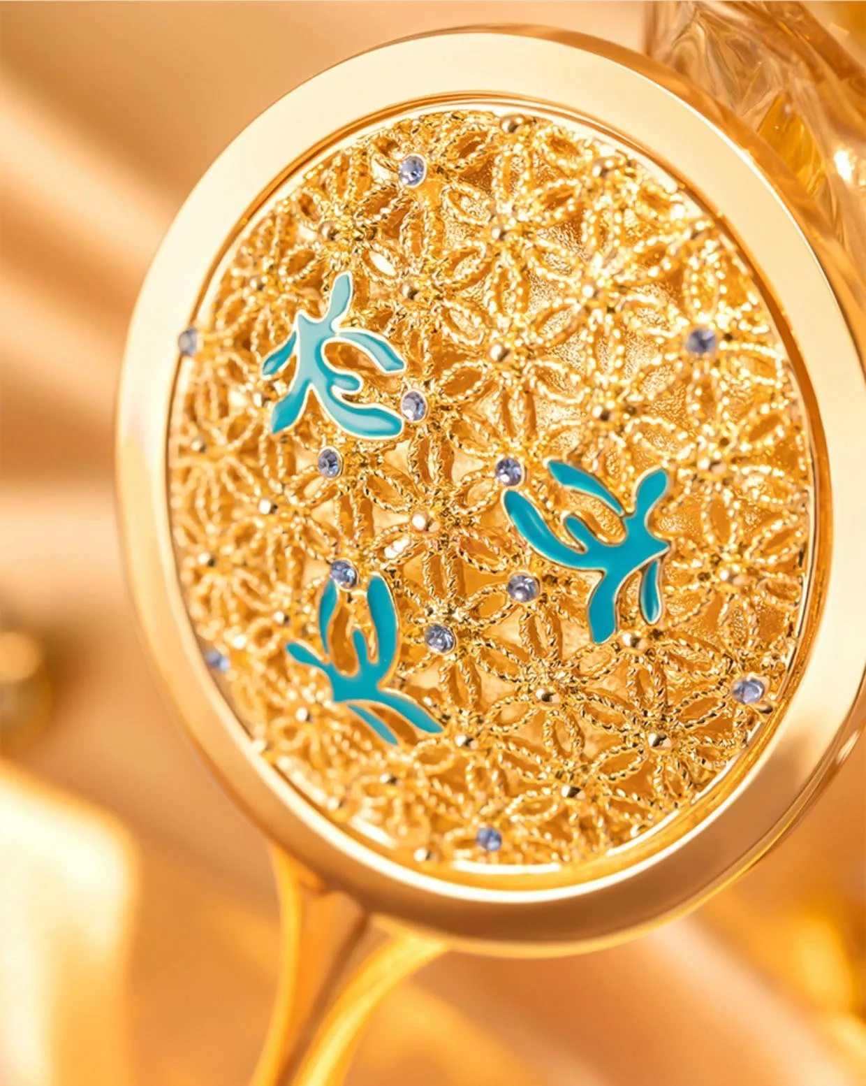 Miroir à poignée de sac à fleurs, petit miroir de maquillage Portable