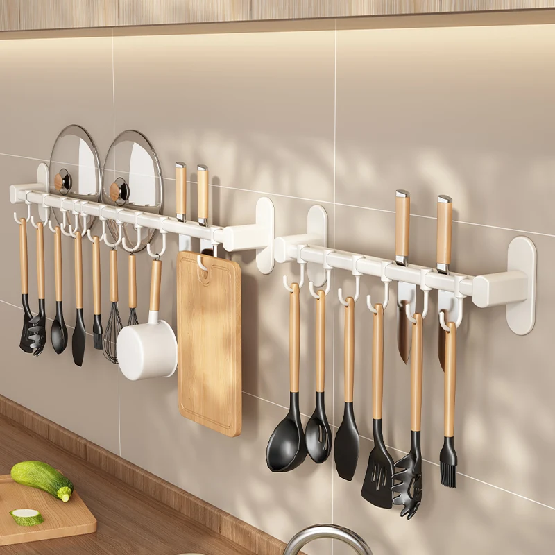 Kitchen Organizer Hooks Wall Hangers Rack for Kitchen Utensils Knife Holder Cutting board Spoon Lid Storage Accessories No Drill