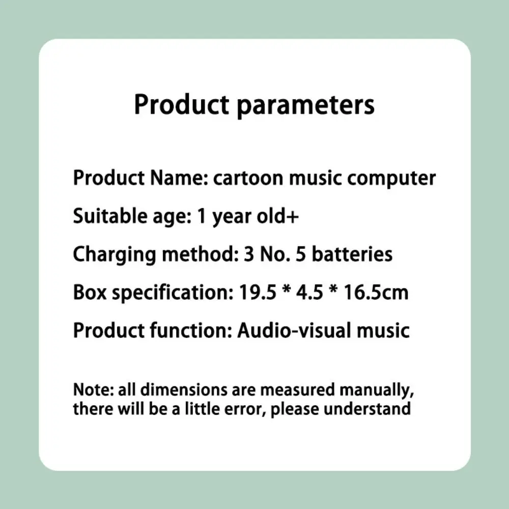 1 Set LED-Laptop zum Lernen von Kindern, multifunktional, mit Musik, elektronische Lernmaschine, beweglicher Bildschirm, hohe Simulation