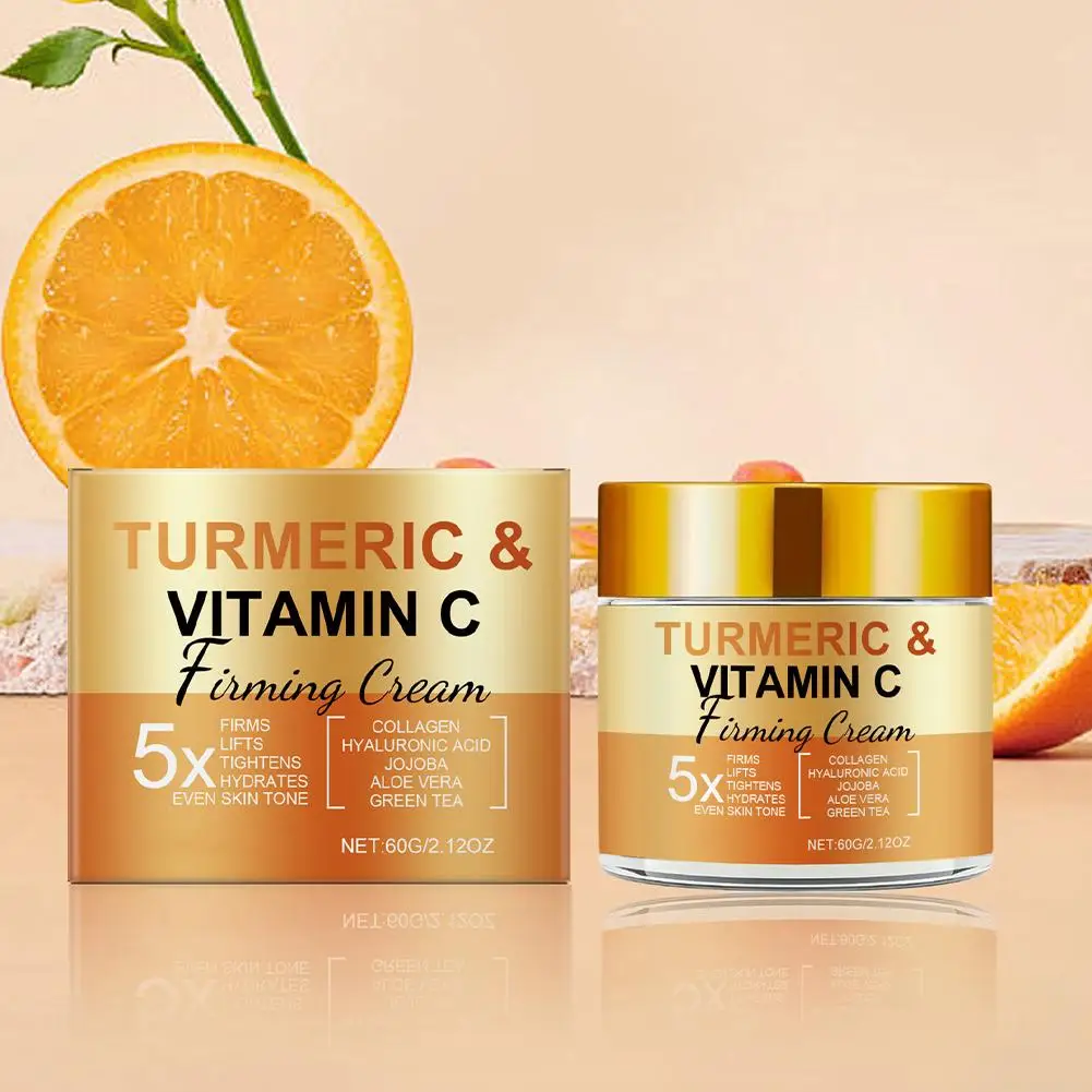 

New turmeric Vitamin C Firming cream Improves Elasticity Skin Softening Cream deeply nourished and hydrating tightens body