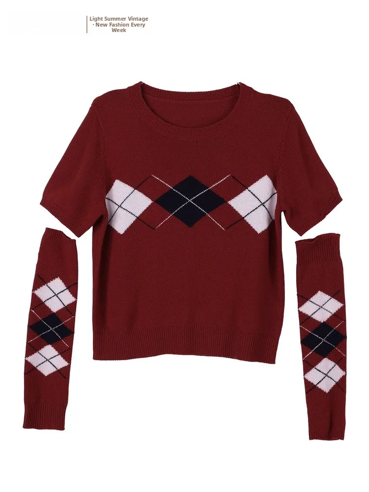 

Корейский дизайн Memory's Start Point: Новинка Весна 2026 – Свободный крой, средней мягкости, с длинными рукавами, круглый вырез, свитер