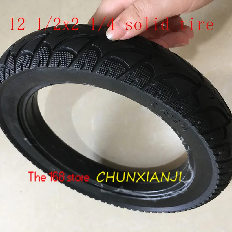 Good quality 12 1/2X2 1/4 solid tire 12 1/2*2 1/4 tubeless tyre for electric vehicle scooter non- inflatable explosion-proof