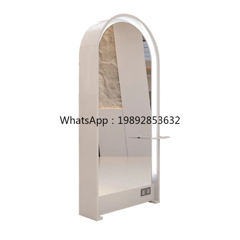 

LYY Barber Shop Double-Sided Floor Mirror Hair Salon Mirror Stand Haircut Salon Special