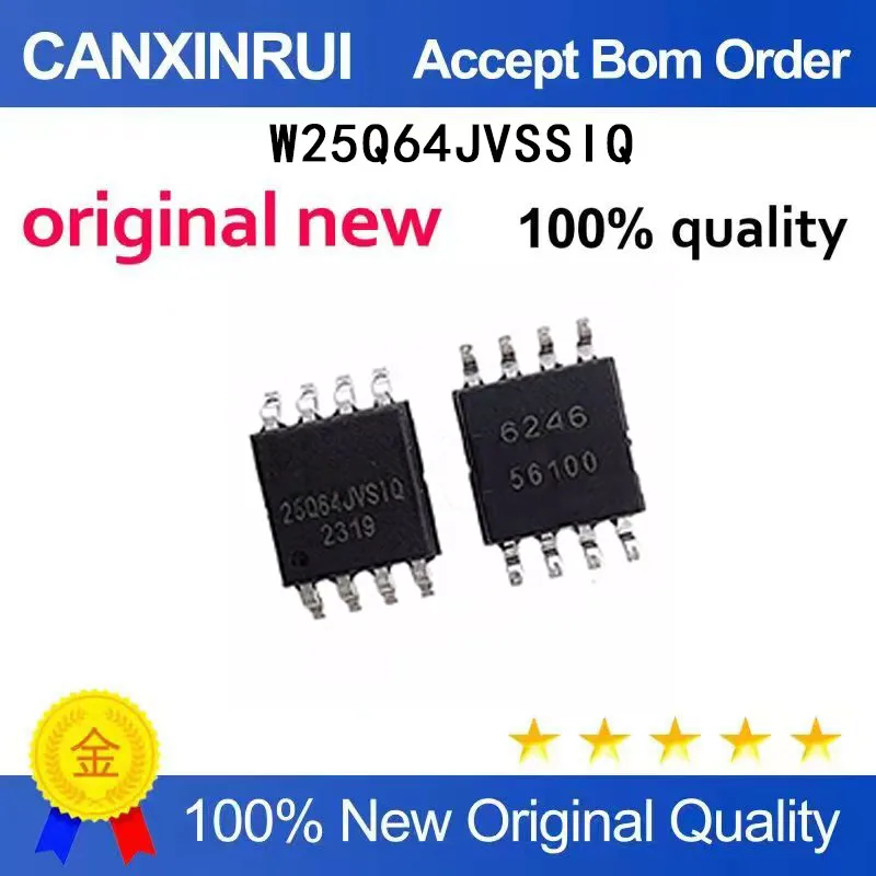 (5-100 Pieces) Brand new original W25Q64JVSSIQ package SOP-8 memory IC chip spot chip IC