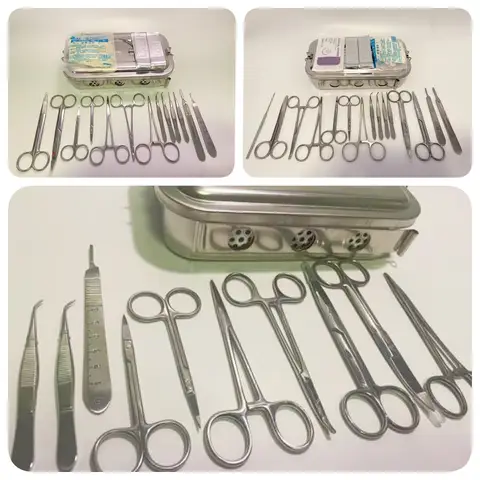 Small Animal Dissection Instrument Set Rat Surgical Instrument Kit Small Animal Experiment Equipment and Tools Sampling Tool Kit