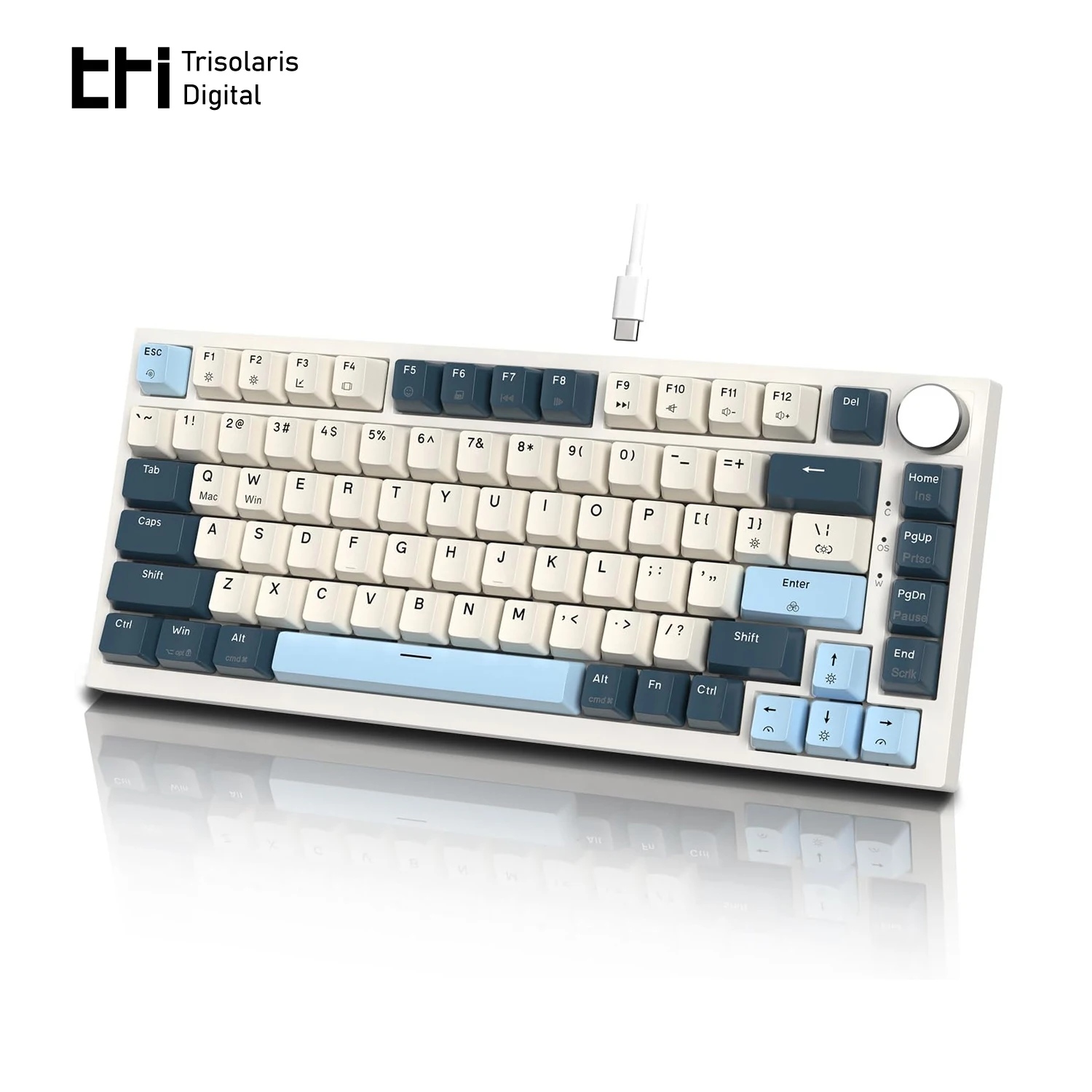 

Attack Shark K85 Gaming Keyboard Quick Trigger Mechanical Metal Knob Magnetic Switch Adjustable Driver RGB Hot Plug Keyboard