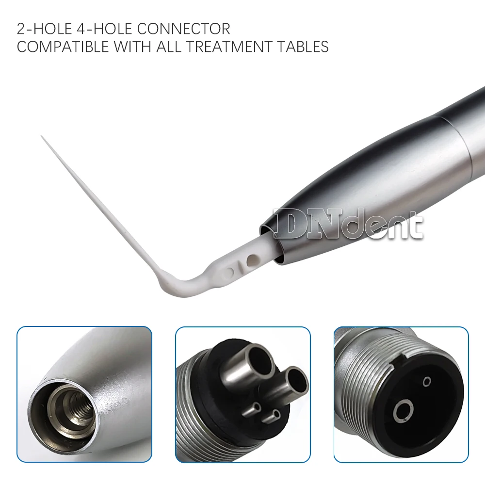 Dental Air Scaler Handpiece Activation Irrigation Perio Scaling With 5 pcs Endodontics plastic tips Tooth Cleaner 2/4 Holes