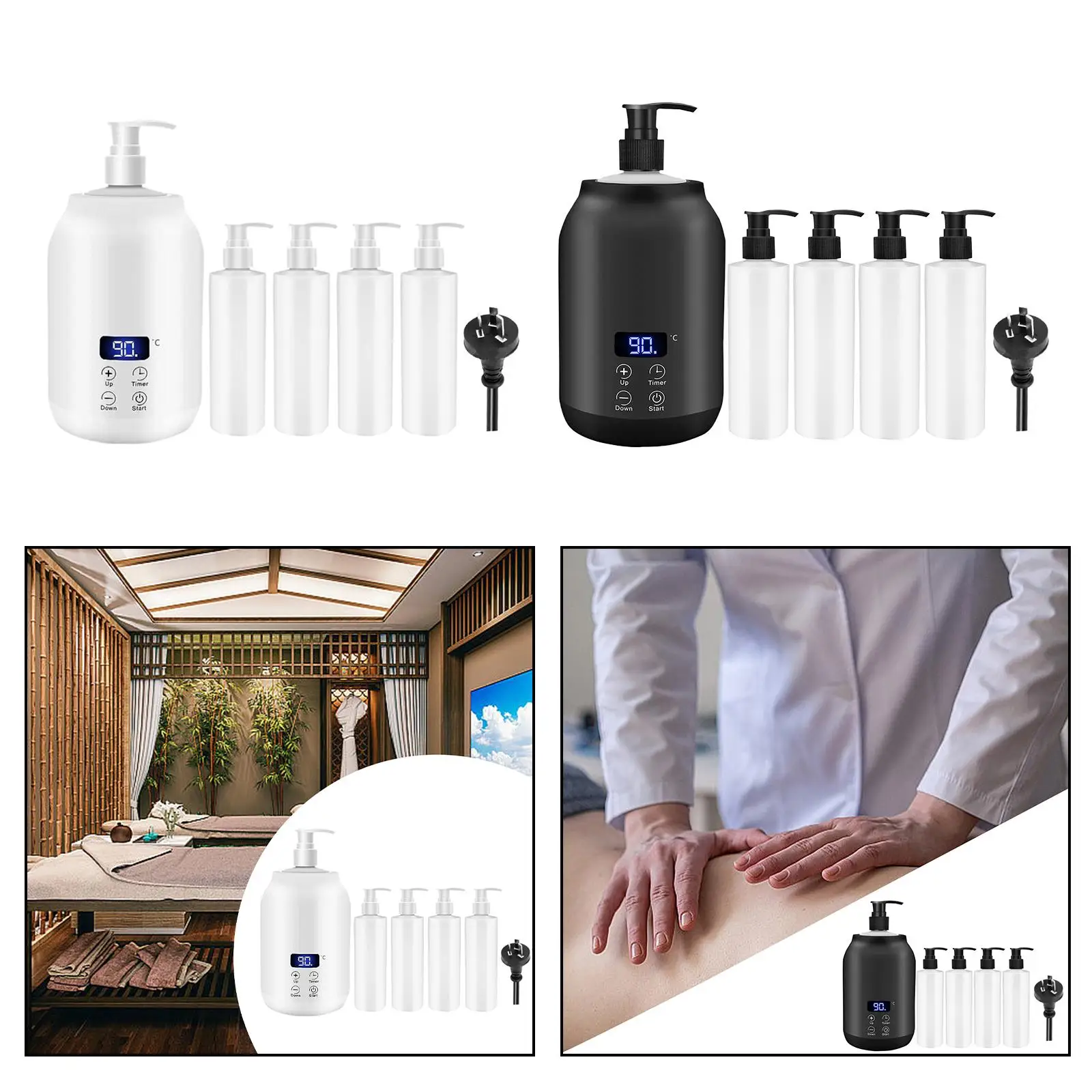 Single Bottle Massage Oil Heater Small with LED Display Cream Heater Bottle