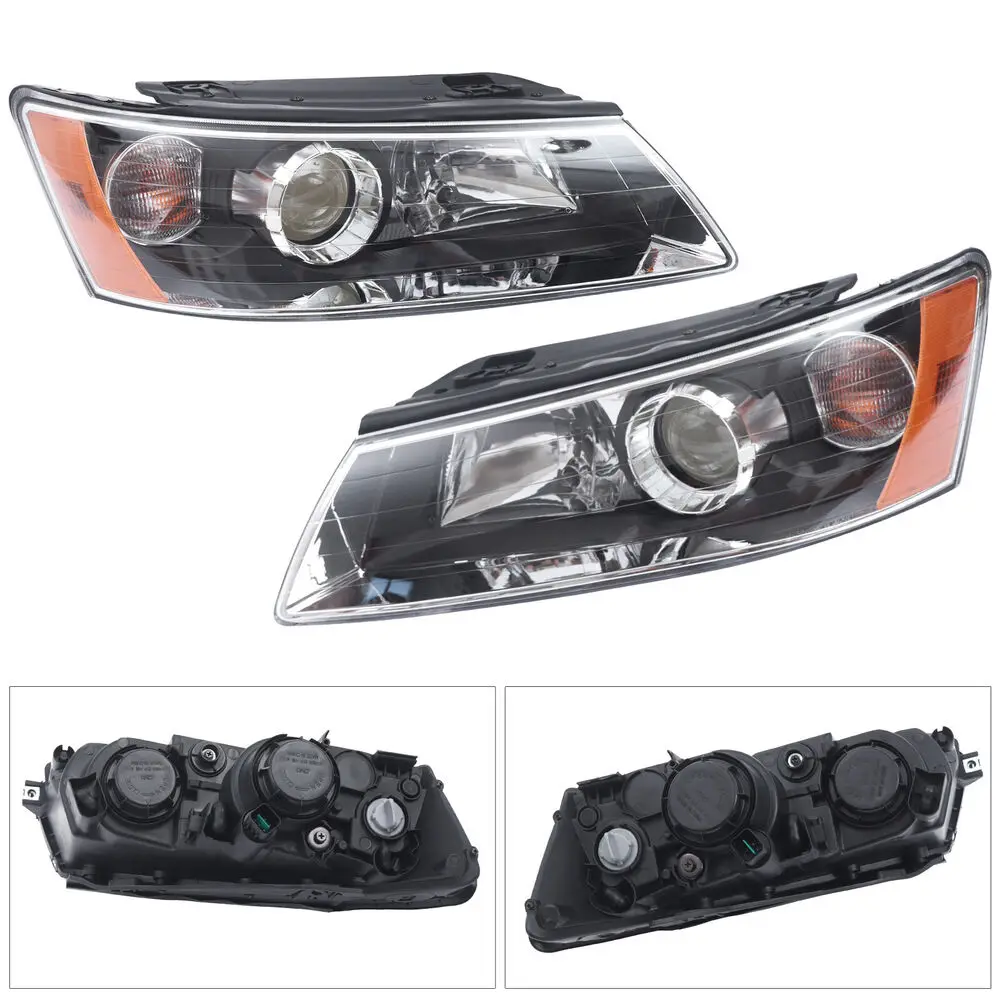 Headlights Kit For 2006-2008 Hyundai Sonata Sedan Left & Right Side HY2502135 US