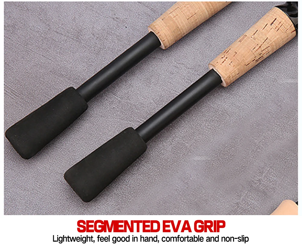 Teleskop Köder Stange 1,5 M 1,8 M 2,1 M 2,4 M Carbon Spinnrute Baitcasting Angelrute 8g-25g Holzgriff Casting Angelgerät – Detail 10