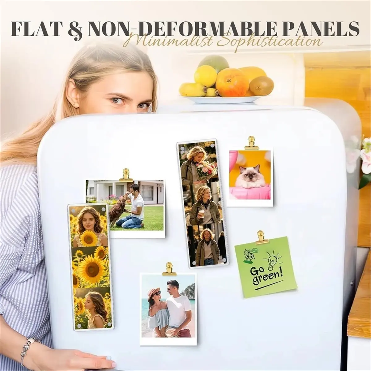 8 Pack 2x6 Acrylic Photobooth Magnet , Acrylic Fridge Magnetic Frames, Clear Acrylic Frame for Refrigerator