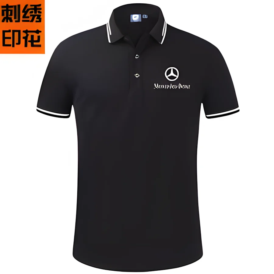 

Mercedes Benz 1 Team Mens Racing Suit Simple Cycling Suit Comfortable And Casual Daily Sportswear Standard Collar Shirt T Shirt
