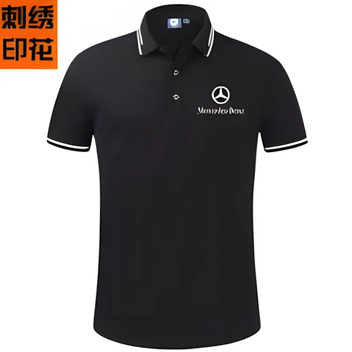 Imagen 1 del producto Traje de carreras para hombre Mercedes Benz 1 Team, traje de ciclismo Simple, ropa deportiva diaria cómoda e informal, camiseta con cuello estándar