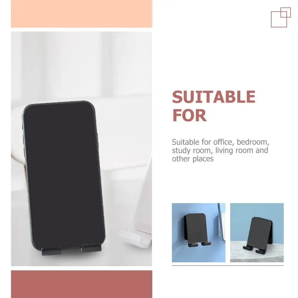 2 soportes adhesivos para teléfono, para montar en la pared, con base para cargar teléfonos móviles, soporte para smartphones y tableta, ideal para la oficina o el dormitorio.