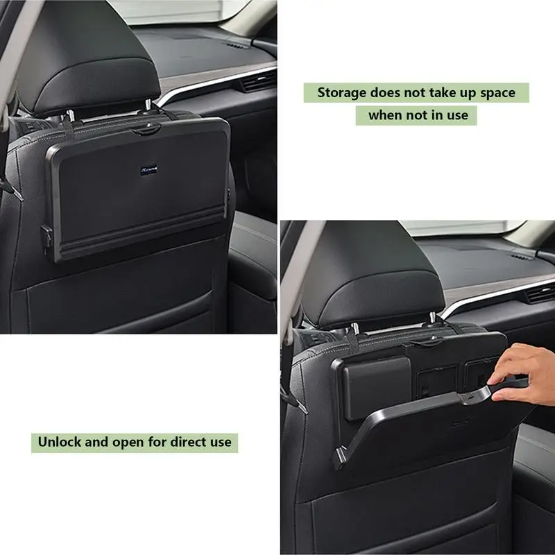 Back Seat Car Trays for Eating Car Back Seat Travel Tray Working Desk Multi-functional Car Dining Table with Phone and Cup
