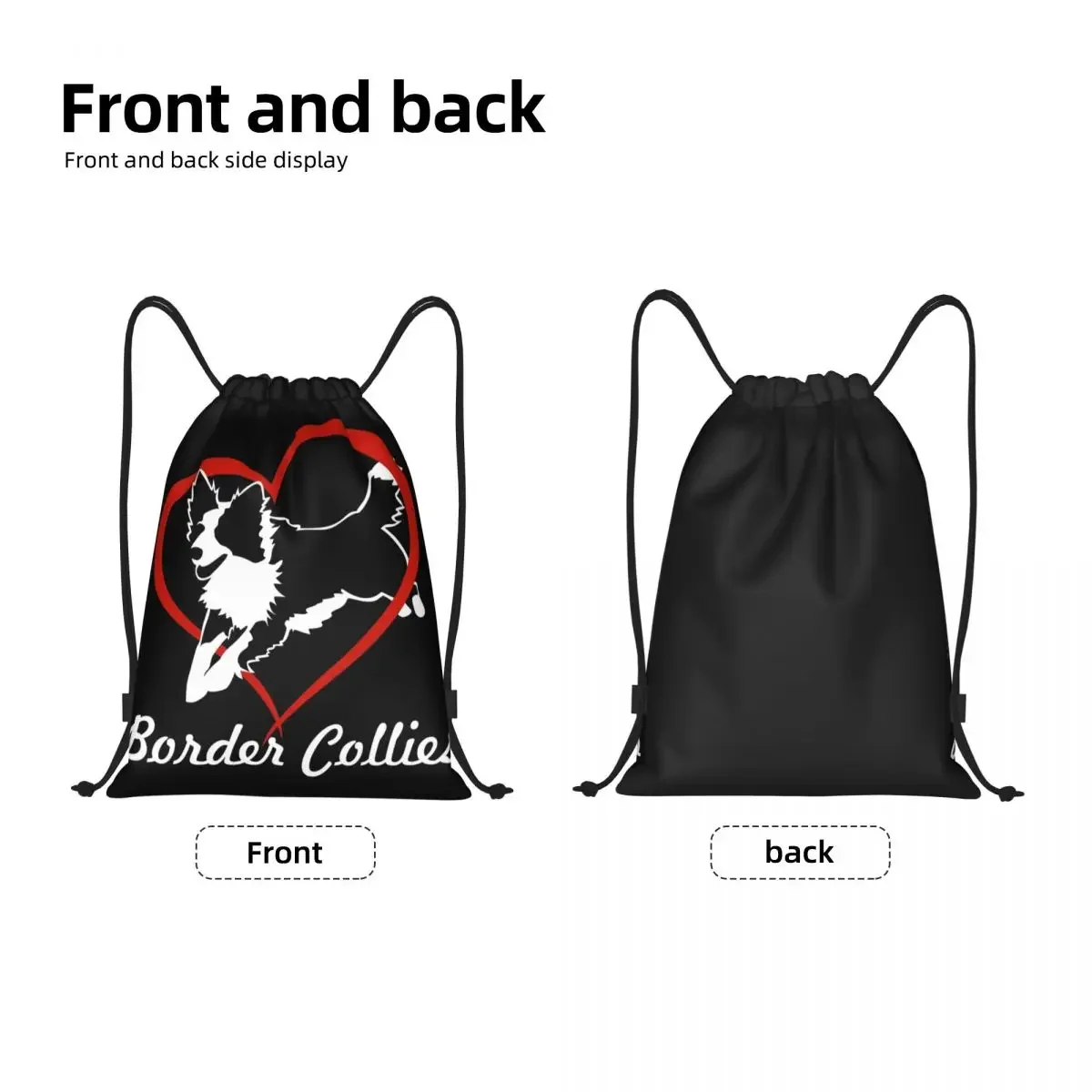 Linda mochila con cordón Love Border Collies, bolsa de gimnasio deportiva para mujeres y hombres, mochila de entrenamiento para perros y Mascotas