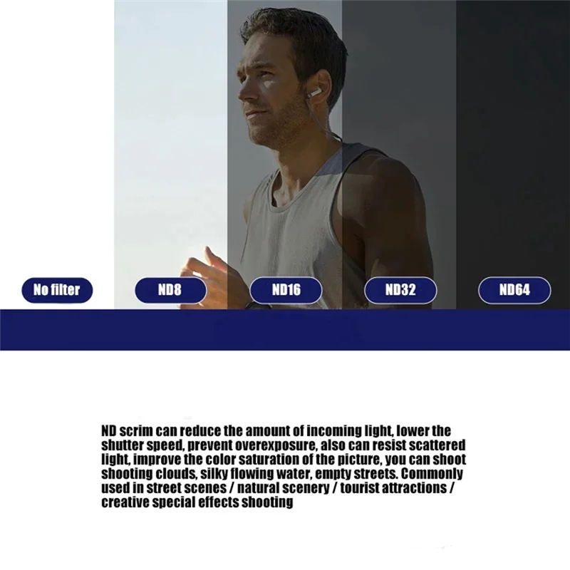 สําหรับ Insta360 Go 2/3 ตัวกรองเลนส์ ND8 ND16 ND32 ND64 Neutral Density Filter สําหรับ Insta360 GO2 GO3 Action Sport Camera-AAAE