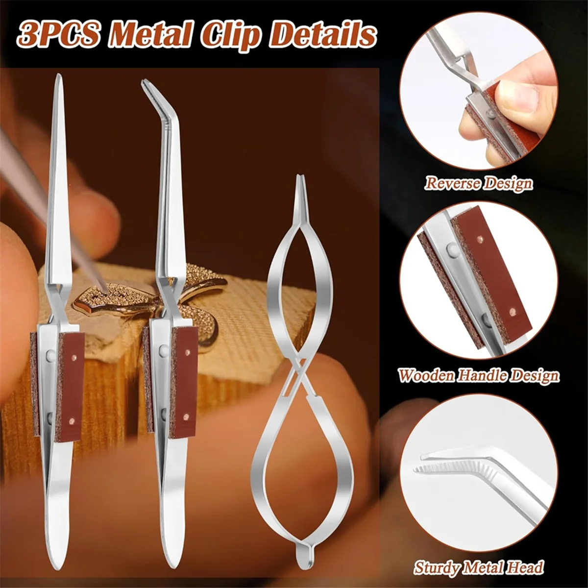 A79G Kit per saldatura di gioielli da 7 pezzi, 2 blocchi di saldatura a nido d'ape, 1 pinze in rame, 2 pinzette per saldatura, 1 clip in metallo, 1 sacchetto di immagazzinaggio