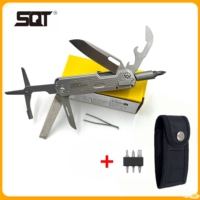 SQT MQ56 Multi-Tool Combination EDC Folding Glass Breaker Bottle Opener Screwdriver Outdoor Equipment Scissors Gift