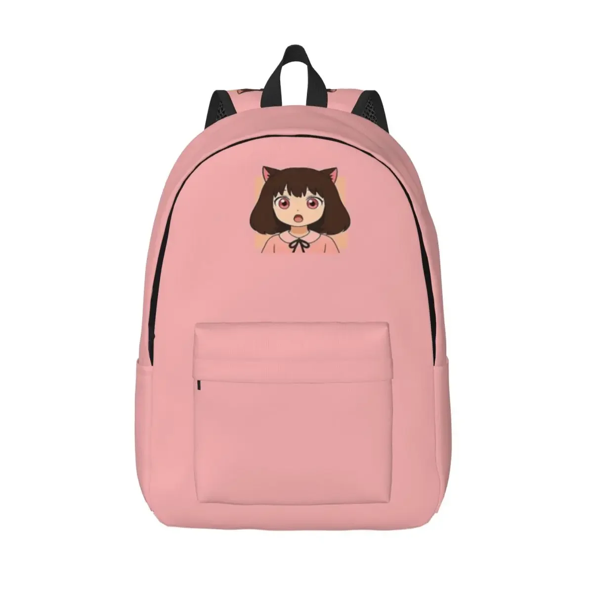 

Anime Girl - Soft Aesthetic Pink And Brown Simple and Stylish Backpack Canvas Backpack Man backpack