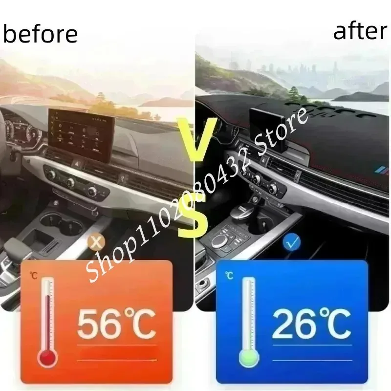 LHD Dashmat غطاء لوحة القيادة وسادة داش حصيرة المضادة للانزلاق السجاد اكسسوارات لفولكس واجن تايرون 2023-2025