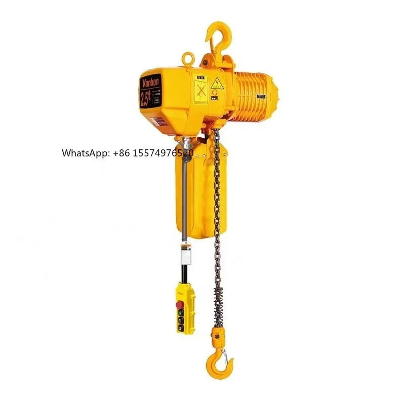 2026 Hot SellingHHBB Hook type ring chain electric hoist winch 0.5 1 2 3 5 10 20 tons factory warehouse