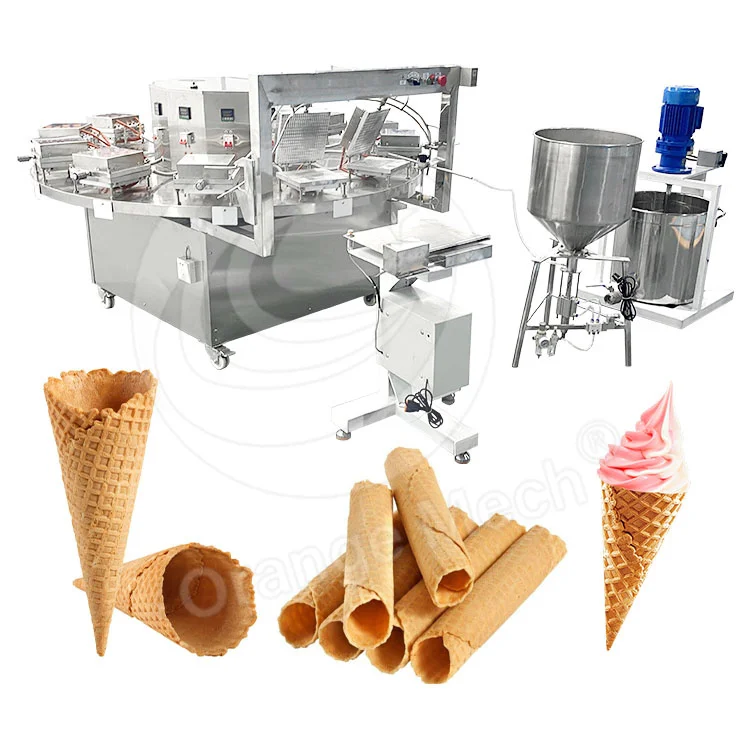 Machine industrielle de fabrication de cônes de gaufres, cône de Pizza, Machine de fabrication de cônes de crème glacée