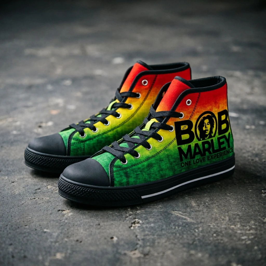

Bob Marley Trendy Reggae Portrait Casual Sneakers Women Comfort Soft Sole Shoes Unisex Street Outdoor Daily Leisure Footwear